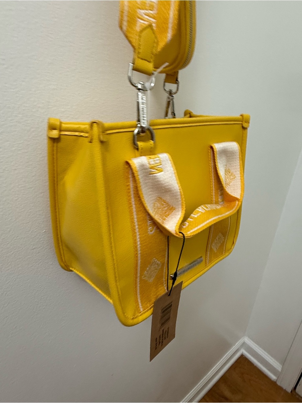 Steve Madden NWT Bwebberp Mini Crossbody Tote Bag with Coin Pouch - Mustard Yell - Picture 6 of 13
